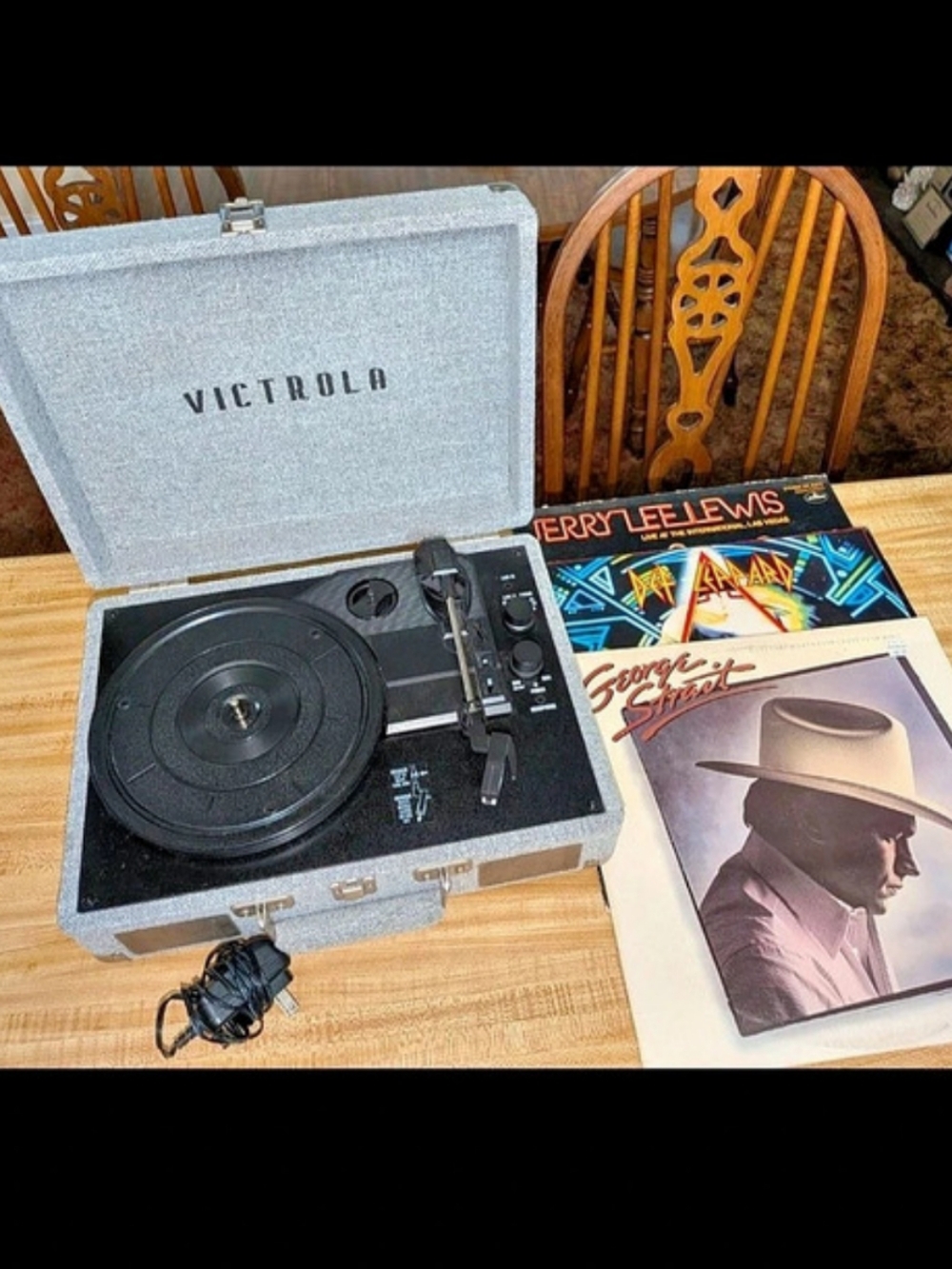 Victrola Journey Bluetooth Suitcase Record Player Gray